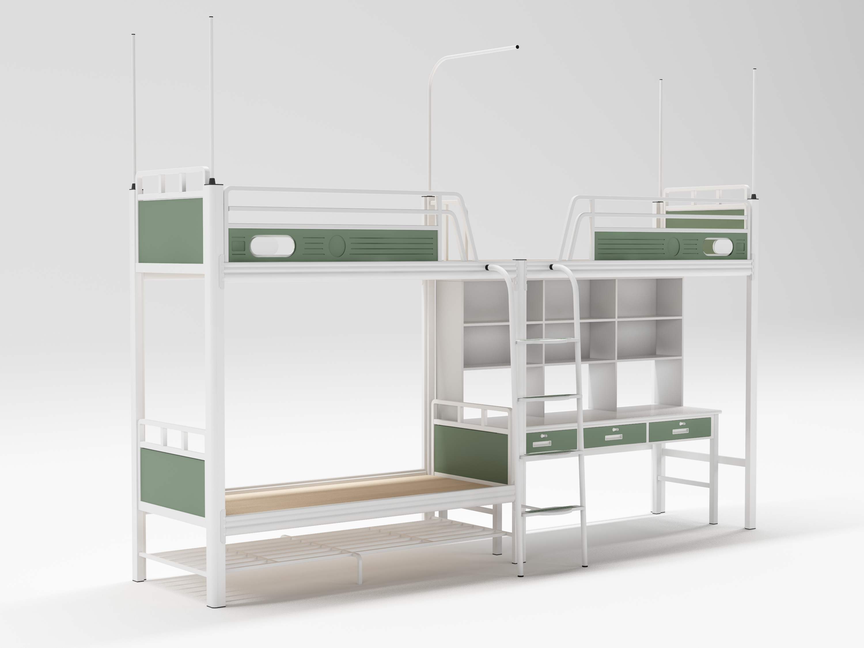 二連3人學生公寓床-7